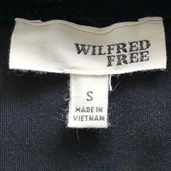 Wilfred, Free, Long Sleeve, Black, Velvet, Crop Top, Size S, Good Condition - Picture 7 of 8